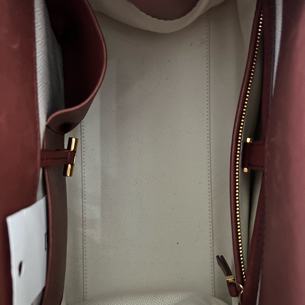 The Row Maroon Leather Satchel Size 12 - Picture 5 of 6